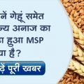 Good news for farmers, MSP has been increased for many crops including wheat