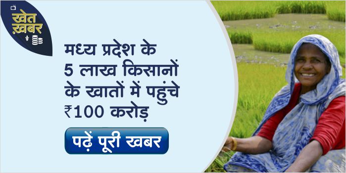 100 crore sent to 5 lakh farmers under Mukhyamantri Kisan Kalyan Yojana