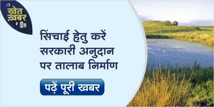 Farmers of MP are getting government grant for construction of ponds for irrigation